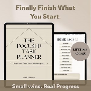 Focused Task Planner | Digital Productivity Planner | Effort & Time-based Task System | Adhd-friendly - Etsy