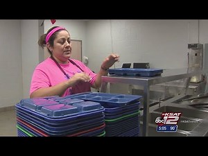 Cafeteria workers prep for first day of school