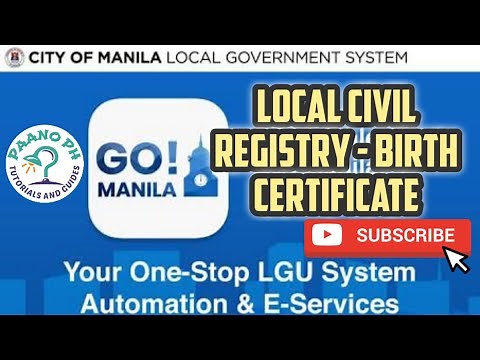 Paano kumuha ng Birth Certificate Online sa Local Civil Registry #GoManila