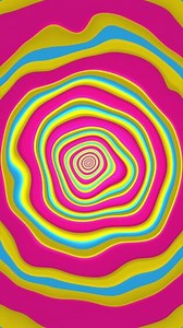 Swirls of shiny colorful rippling wavy circles with trippy organic fluid motion. Full HD looping psychedelic vertical abstract background animation.