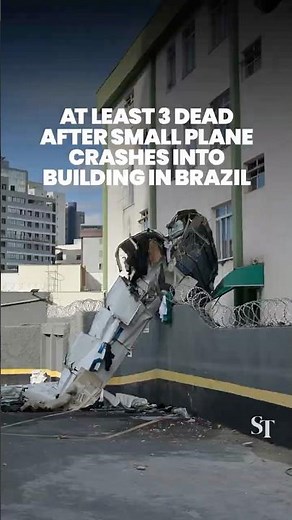 At least 3 dead after small plane crashes into building in Brazil