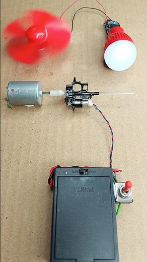 I Powered a DC Fan and LED Bulb Using a Mini Vibration Motor | #diy #dronemotor #tech