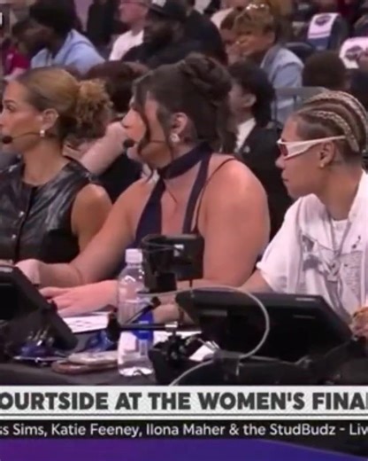 Jess Sims, Katie Feeney, Ilona Maher, & StudBudz courtside