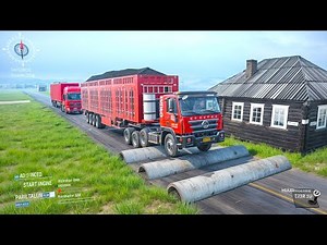 Spintires Mudrunner - Mod Truck Vs Extreme Broken Road With Speed Bumps | Driver Skills Gameplay