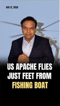 Apache Flies Dangerously Close to Iran Boat #iran #hormuz #apache #apachehelicopter #hormuzstrait