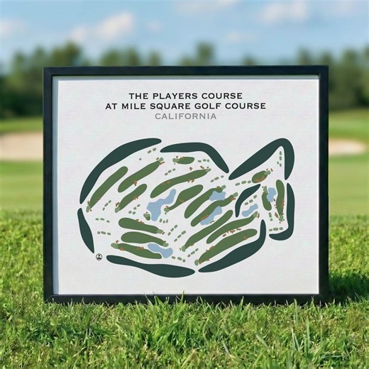 The Players Course au Mile Square Golf Course, Californie | Carte du parcours de golf, carte du golf, cadeau golfeur pour lui, carte de pointage, cadeau golfeur BF, impression d'art déco - Etsy France