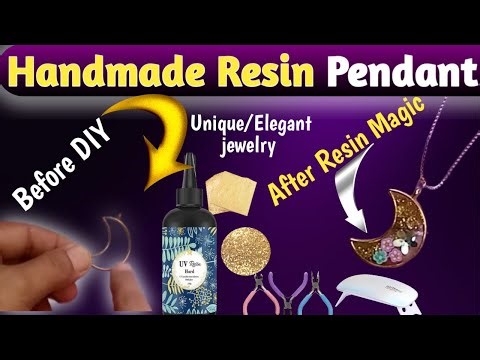 "DIY Resin Pendant Jewellery | Handmade Resin Necklace Tutorial | Easy Resin Art"