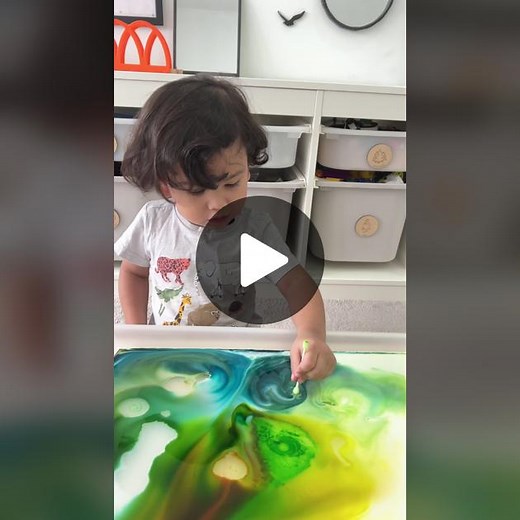 2-in-1 Art & Science Activity for Toddlers | Magic Milk Painting