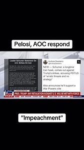 AOC and Nancy Pelosi respond to President Trump ordering bombing strikes on Iran nuclear sites, with AOC calling for impeachment | LiveNOW from FOX