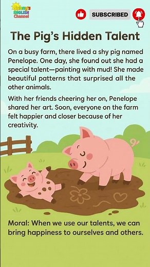 The Pig’s Hidden Talent | A Heartwarming Story About Creativity, Confidence & Sharing Your Gifts