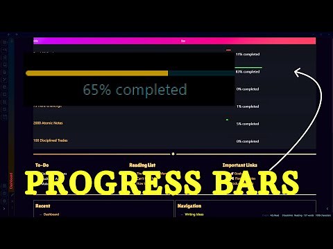 How to Create Visual Progress Bars in Obsidian