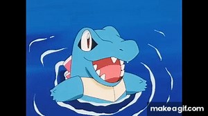 Pokemon - Totodile on Make a GIF
