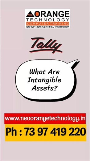 INTANGIBLE ASSETS | TALLY TRAINING IN CHENNAI #tally #intangibleassets #gst #interviewquestions