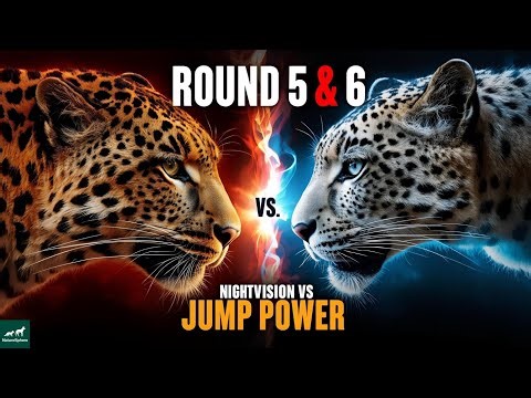 Leopard vs Snow Leopard – Round 5 & 6 | Night Vision & Jumping Power Battle!