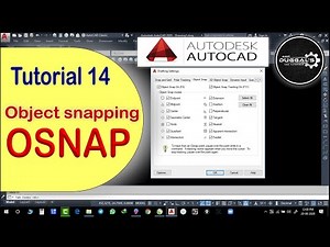 Tutorial 14 Working with Object snapping I OSNAP I Autocad 2D