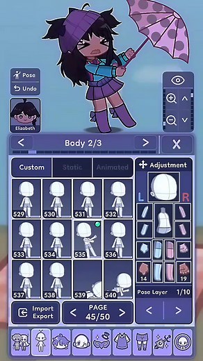 Cómo crear poses animadas en Gacha Life 2