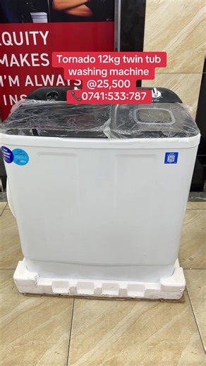 Affordable Tornado 12kg Twin Tub Washing Machine