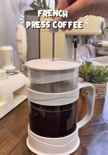 French Press Coffee with Milk Frother Tips