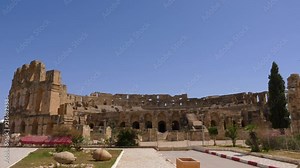 Amphitheatre of El Jem in the city of Thysdrus, El Djem, Tunisia