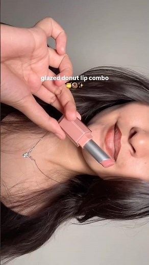 Glazed donut lip combo that's actually easy ✨ #lipcombo #makeuptutorial