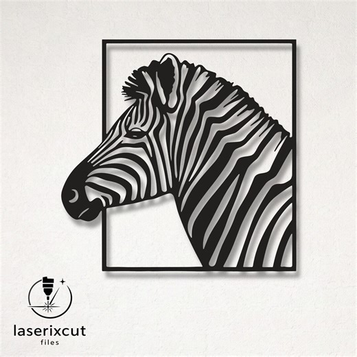Decorative Zebra Laser Cut Vector Design – SVG, DXF, Ai, Pdf Files for Glowforge, Cricut, CNC, Metal, Wall Decor, Digital Instant Download - Etsy UK