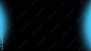 Blue flashes and rays on a black screen. Concept of blue highlights for 4K overlay with alpha channel. Animation of burning lamps. Abstract effect with illumination.