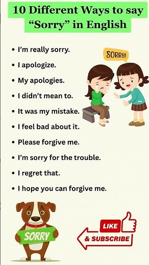 10 Different Ways to say “Sorry” in English