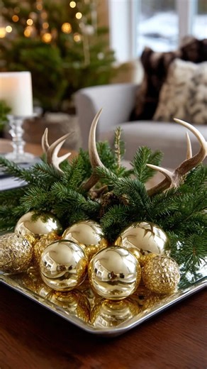 Christmas Table Centerpieces 😍 https://lovelyharbor.com/christmas-table-centerpiece/ | Lovely Harbor