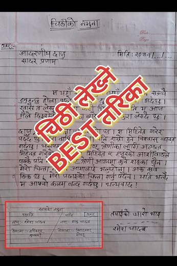 चिठी लेखन Class 6,7,8,9,10 🤩 Best तरिका In Nepali 🤫 Chithi Kasari Lekhane खामको नमुना समेत