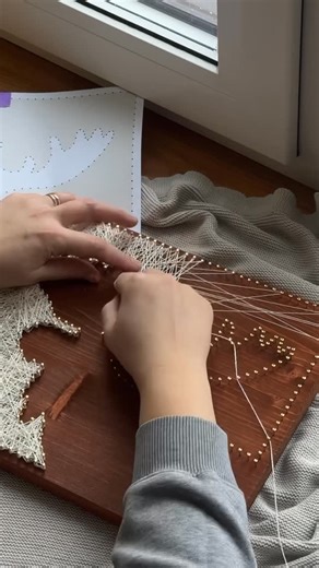 GoodStrings - String Art Craft Kits on Instagram: "From blank board to moose silhouette. #stringart #mindfulcrafting #craftkitsforadults #moderncrafts"