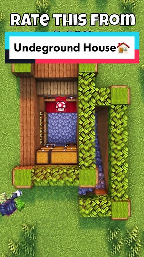 Creative Minecraft Underground House Build Hack