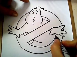 HOW TO DRAW GHOSTBUSTERS LOGO