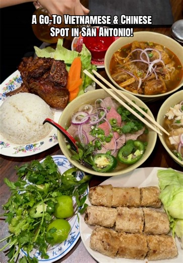 Taste of Asia offers a full menu of Vietnamese favorites like pho, vermicelli bowls, and rice plates, along with classic Chinese dishes like lo mein, fried rice, stir-fries, and more. It’s a great go-to when you’re craving comforting, flavorful food. 🍜 And if you know, you know… people especially come here for their Vietnamese eggrolls and their soups. 🤤 The eggrolls are some of the best in town, and their pho always hits the spot! 📍 300 W Bitters Rd Ste 120 San Antonio, TX 78216 🕐 Tues–Fri: