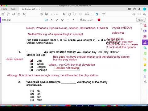 [Primary 6 English Past Year Exam Paper 2020]- P6 PSLE English Prelims Tao Nan