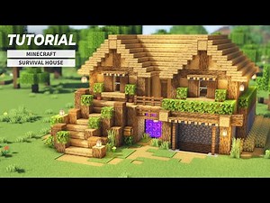 Minecraft: How To Build a Survival Wooden House (Tutorial)
