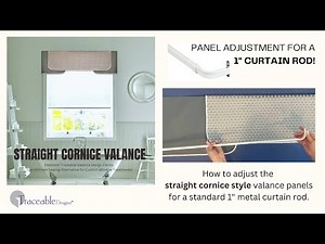 Hang Straight Cornice Valances Using a 1" Curtain Rod! #curtains #cornice #diyhomedecor