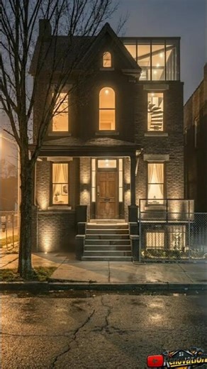 From Haunted Ruin to Glass Mansion at Night #Restoration #BeforeAfter #ArchitectureShorts