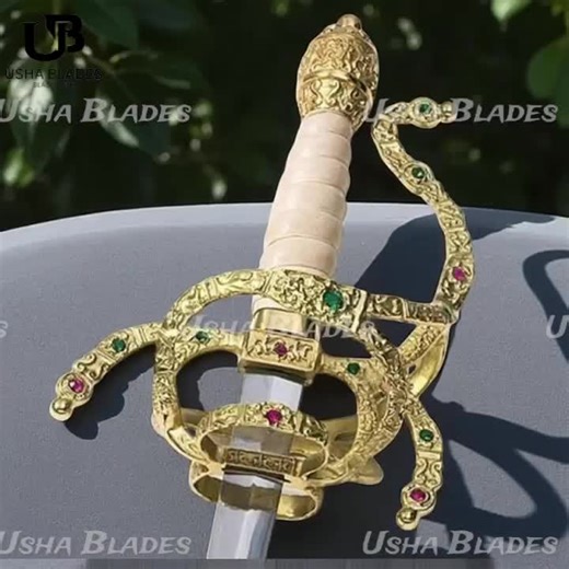 Princess Bride Inigo Montoya Rapier Replica: Gold Hilt, Faux Gemstones, Scabbard - Etsy