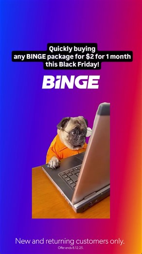 Don't have BINGE? Get any BINGE package for just $2 for 1 month. New & returning customers only. Offer ends 8 December 2025. | Binge | Facebook