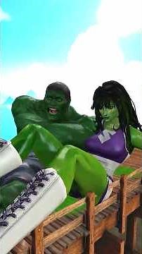 Hulk & His Girlfriend vs Venom & His Girlfriend 💥❤️ Crazy Couple Battle! #hulk #venom