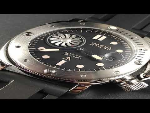 Automatic Mechanical Submarine March Commemorative Military Watch Seagull ST25 Super Luminous