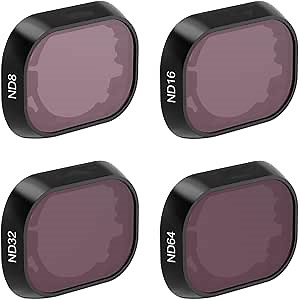 Mini 4 Pro ND Filter, Neutral Density Filter Camera Lens Filters Set for DJI Mini 4 Pro Drone Accessories 4 Pack (ND8/ND16/ND32/ND64) - Plastic Version