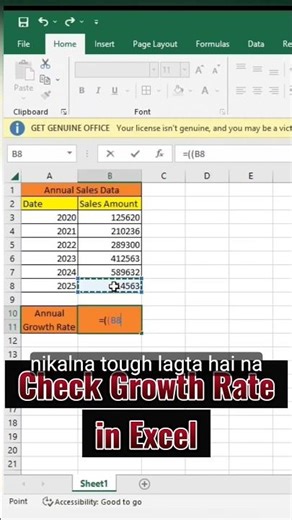 How to Calculate Annual Growth Rate in Excel