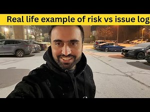 Real life example of risk vs issue log!