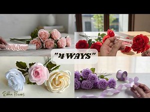 4 Ways to Perfect Ribbon Roses | Ribbon roses tutorial | Easy Flower Craft