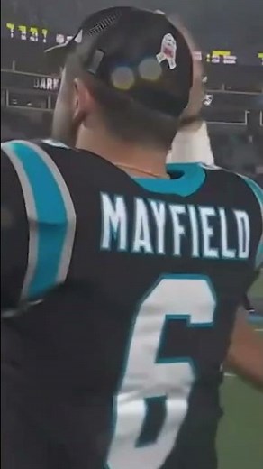 Baker Mayfield headbutts teammates after win over Falcons 😂 #shorts