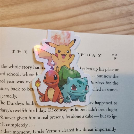 Kids Bookmark Magnetic, Pokemon Bookmarks, Pikachu Bookmark, Charmander, Bulbasaur - Etsy