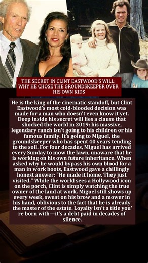 THE SECRET IN CLINT EASTWOOD’S WILL: WHY HE CHOSE THE GROUNDSKEEPER OVER HIS OWN KIDS