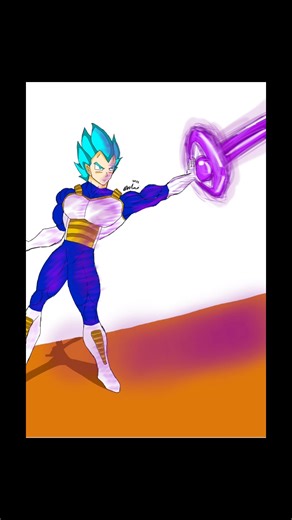 “Easiest Way to Draw Vegeta Super Saiyan Blue 👀🔥” #anime #DragonBallArt#shorts #song