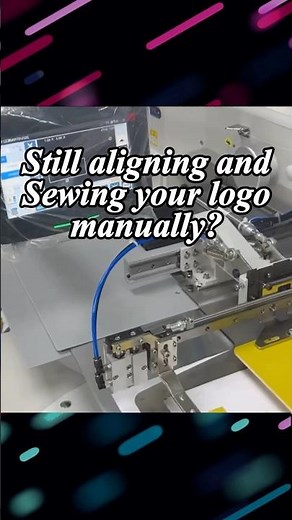 “Automatic Label Logo Sewing with REER Pattern Machine | Precision Branding Stitching for Factories”
